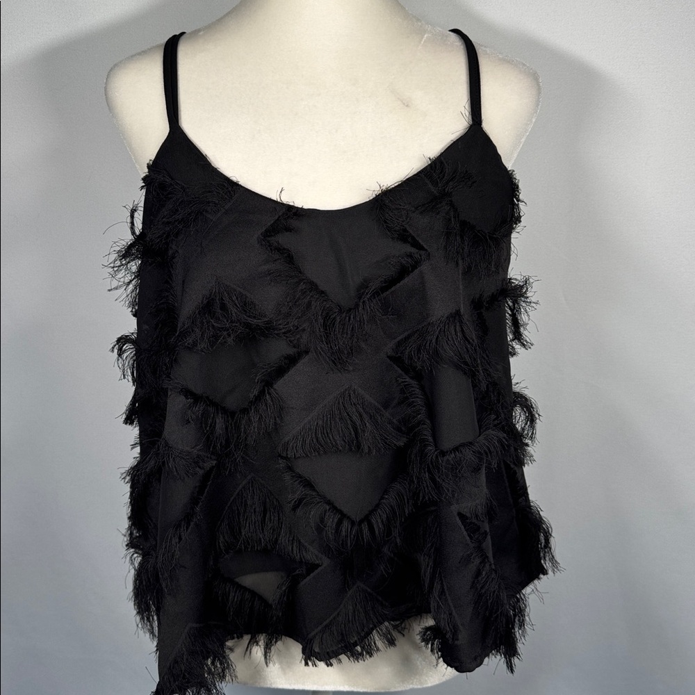 ❤️3/$30 Black Fringe Women's Top